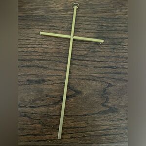 Simple modern brass cross